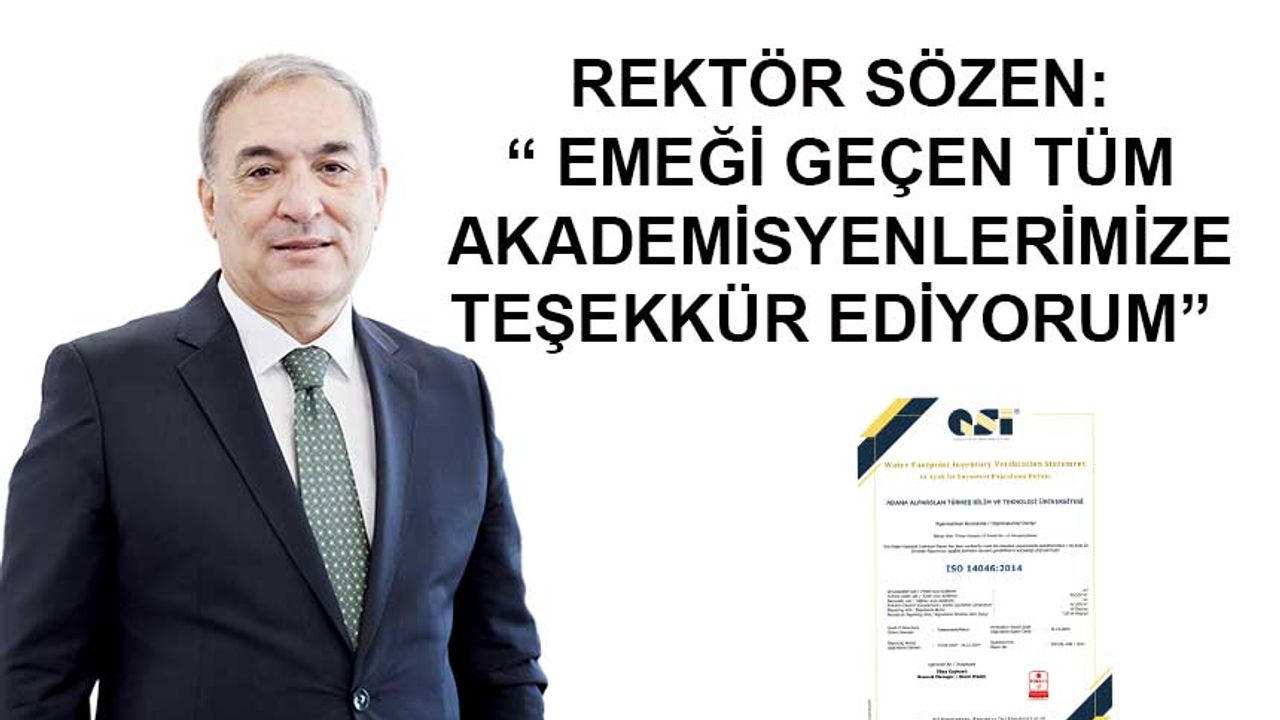 Yine Adana, Yine Bir İlk, Yine Adana Alparslan Türkeş Bilim Ve Teknoloji Üniversitesi…