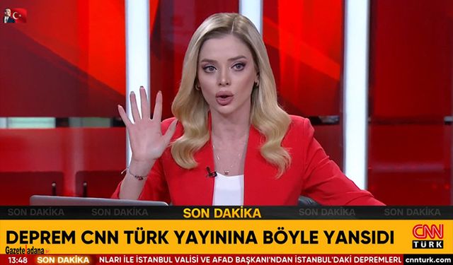 DEPREME CANLI YAYINDA YAKALANDI