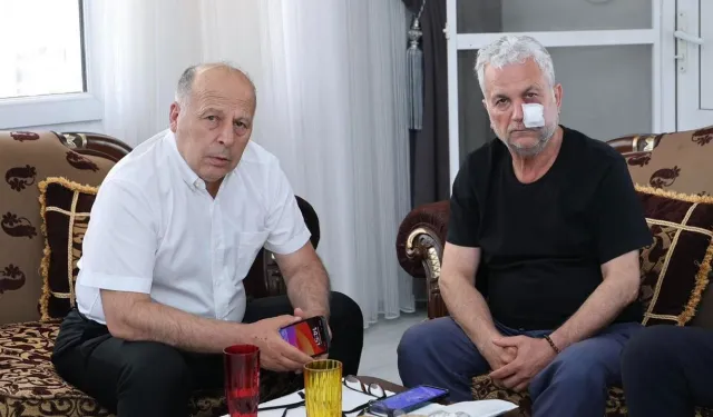 Başkandan Muhtar Canoğulları’na  Geçmiş Olsun Ziyareti
