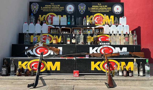 5 ilde 16 Ton Kaçak Etil Alkol