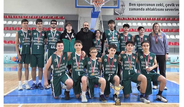 Çukurova Üniversitesi U-14 Erkek Basketbol Takımı Namağlup Şampiyon
