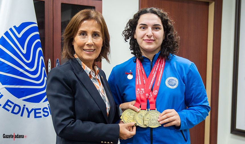 Avrupa Şampiyonu Sara Yenigün'den Başkan Tekin'e Ziyaret