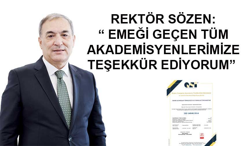 Yine Adana, Yine Bir İlk, Yine Adana Alparslan Türkeş Bilim Ve Teknoloji Üniversitesi…