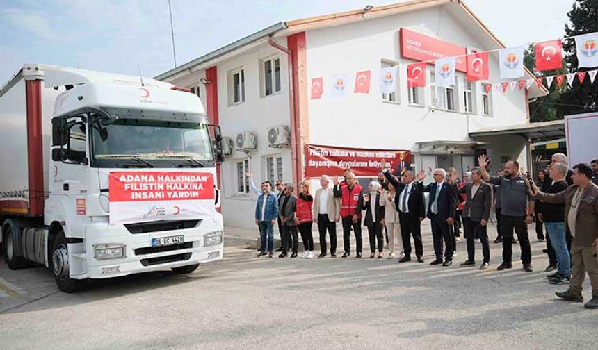 Zeydan Karalar istedi, Adana’dan Gazze’ye insani yardım gitti